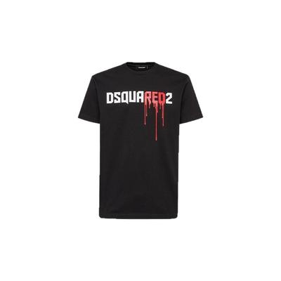 【到手5折】DSQUARED2/D2次方  男士圆领字母印花休闲T恤