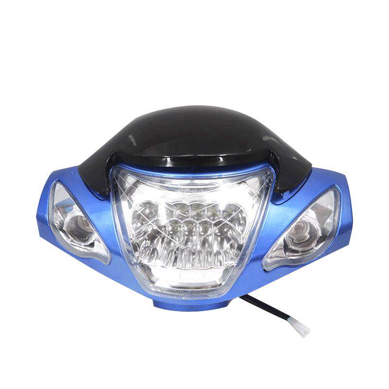 电动三轮车简易款头罩 LED大灯总成48v仪表总成60v牛头款塑料件