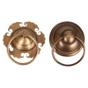 仿古铜门环中式纯铜大门拉手老式木门房门门拉环全铜把手装饰圆环