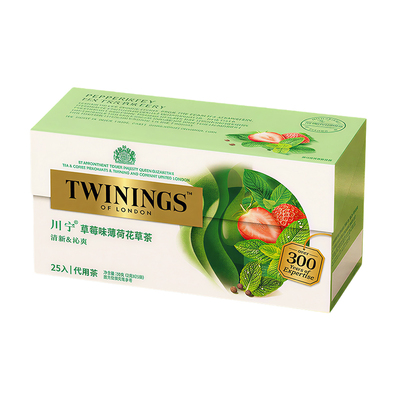 川宁草莓味薄荷花草茶25袋茶包