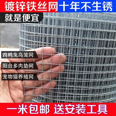5厘米网孔钢丝网热镀锌铁丝网围栏养鸡防护网栅栏围墙网隔离铁网