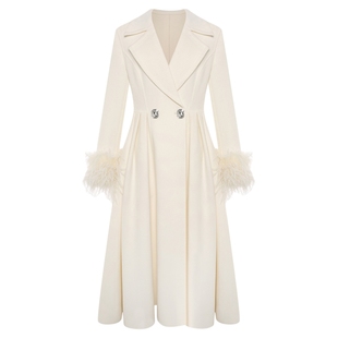 【徐如蓝同款】Maison Wester2025年冬季新品千金风大衣毛呢外套