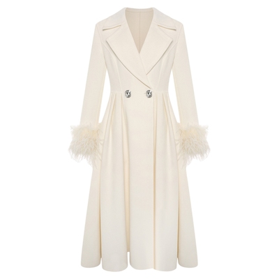 【徐如蓝同款】Maison Wester2025年冬季新品千金风大衣毛呢外套