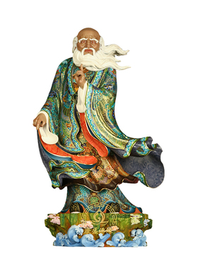 老子神像铜精工创世圣人道家始祖