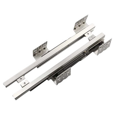 静音可调节阻尼侧装橱柜拉篮导轨