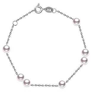 Luvor满天星海水珍珠手链akoya珍珠18K金手链正圆强光新年礼物