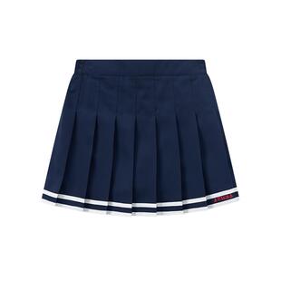 TeenieWeenie Kids小熊童装舒适夏季款女童学院风雪纺半身百褶裙