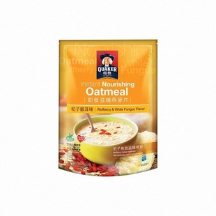 (7香港进口顺丰)桂格即食滋补燕麦片杞子银耳味6包代式货版购QUAK