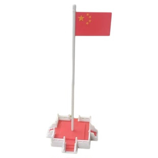 微缩北京天安门广场国旗升降台模型办公室前台书桌客厅装饰摆件