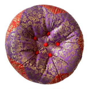 寺院法器木鱼垫铜磬垫子蒲团拜垫配垫绸缎底垫双色大小尺寸