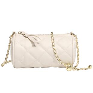 UR包包女士斜挎包2025新款金球调节链条圆筒包百搭轻便休闲风女包