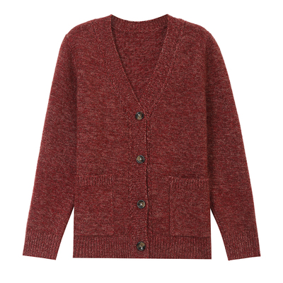 恒源祥V领100羊毛衫毛衣外搭上衣