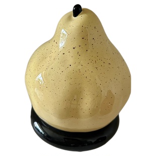 SilentWind鸭梨趣味创意陶瓷牙签筒家用客厅桌面收纳罐棉签牙线盒