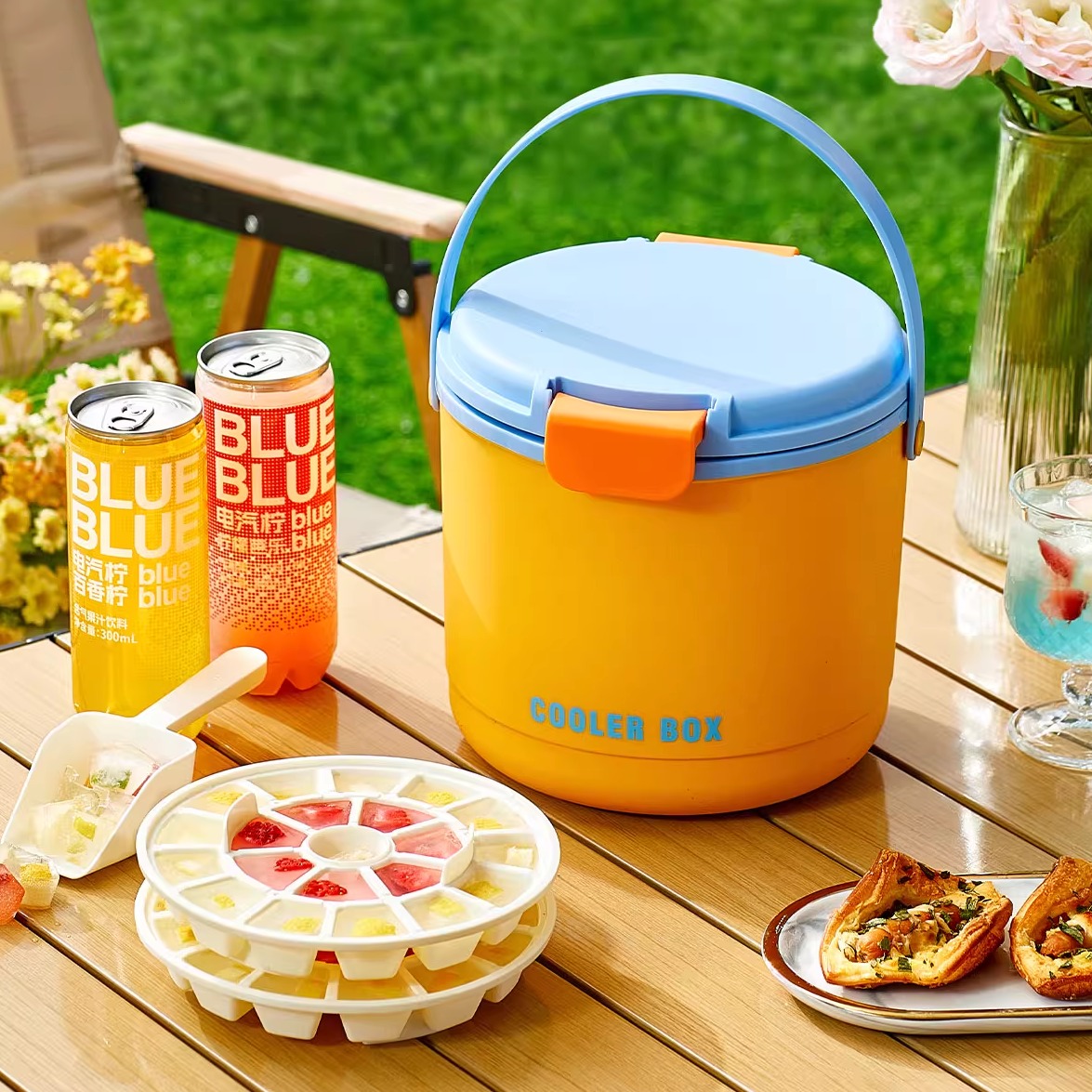 冰块模具家用食品级户外商用摆摊专用神器储冰盒保温制冰冰桶冰格