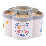 旋转笔筒多功能大容量桌面加厚文具收纳盒学生笔筒创意可爱送贴纸