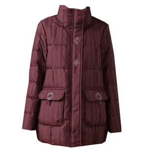 高端妈妈装羽绒服女中长款2025冬洋气显瘦立领加厚白鸭绒保暖外套