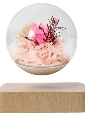 磁悬浮发光永生花可旋转