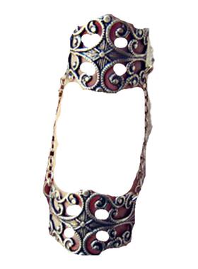 美国代购手作哥特铠甲环掐丝戒指