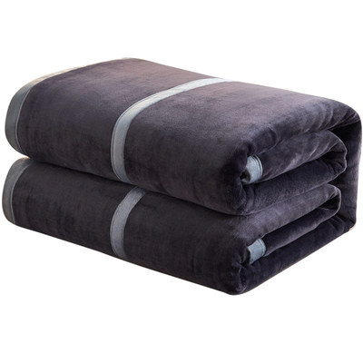 出口法兰绒毛毯子午睡加厚保暖