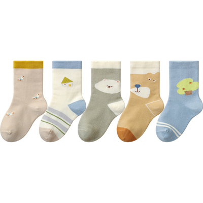 宝宝中筒袜春秋季可爱无骨