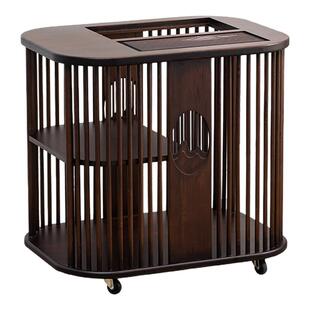 茶柜烧水壶一体实木边柜新中式置物架客厅茶桌家用移动小茶台茶车