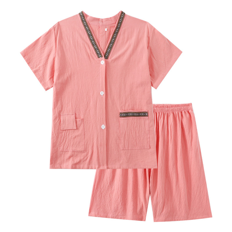 艾灸服纯棉前后开衫系扣男女开背按摩衣服针灸理疗服情侣装汗蒸服