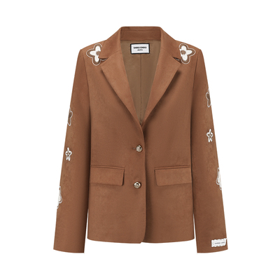 SHRO ENRO Perfect distance 女士撞色花朵刺绣西装外套 301469