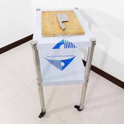 厨房不锈钢置物架可调节带万向轮餐厅两层三层手推车移动收纳架子