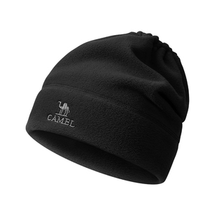 骆驼抓绒帽子围脖两用秋冬2025新款加厚保暖防风冷帽大头围包头帽