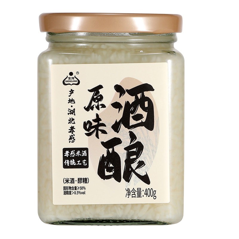 生龙原味酒酿400g湖北孝感特产鲜米酒发酵糯米酒月子酒醪糟酒酿