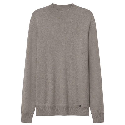 JDV商场同款浅米灰绵羊毛针织衫