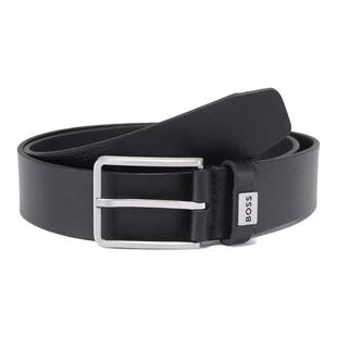Hugo Boss雨果博斯 男士不可裁剪黑色商务皮带腰带3.5cm 300095
