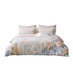 梦洁家纺60支长绒棉四件套纯棉全棉100床单被套贡缎花卉床品高端