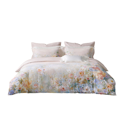 梦洁60S长绒棉四件套清新田园风