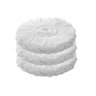 旋转拖把头替换纤维头拓扑通用拖布头加厚吸水纯棉圆墩布头16CM盘