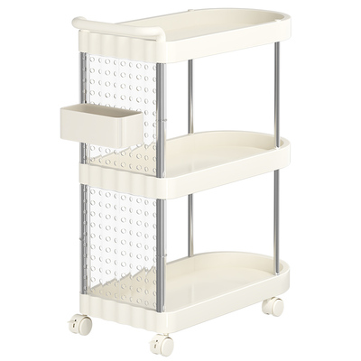 小推车置物架桌下零食书本收纳柜桌边可移动落地多层家用书包放置