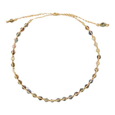 Dare买手店 Wens Jewels部落编绳串珠可调节手链欧美白水晶手串