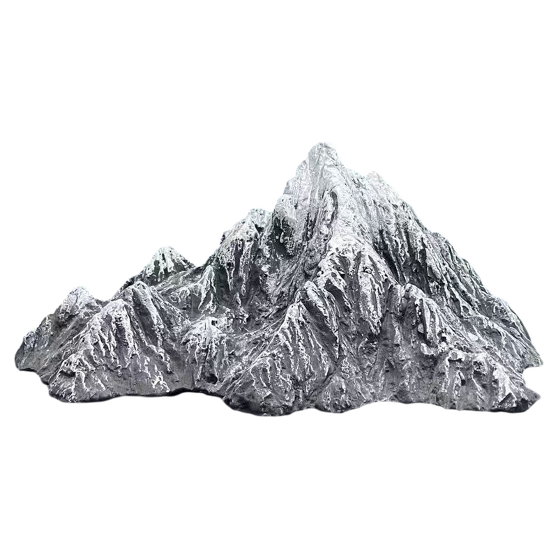 小型鱼缸雪山景日照金山系列雪景