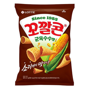 韩国进口Lotte乐天妙脆角67g玉米脆脆角辣味尖角脆膨化休闲零食