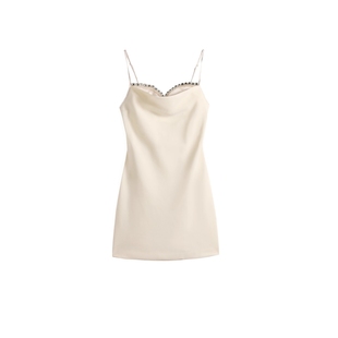 【Lux系列 比弗利名媛】珍珠钻石吊带裙显瘦气质连衣裙子