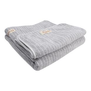 馨帮帮杂货铺洗脸毛巾吸水速干不掉毛浴巾裹巾条纹毛巾浴巾二件套