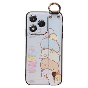 适用荣耀400LITE手机壳honor 300ULTRA卡通硅胶200 SMART腕带女全包边100防摔保护套90GT支架网红80PRO磨砂70