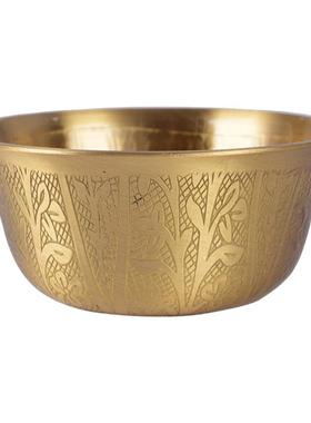 有源黄铜花碗供佛铜水杯供碗