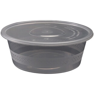 一次性餐盒圆形塑料火锅酸菜鱼龙虾专用打包盒大容量碗外卖3000ml