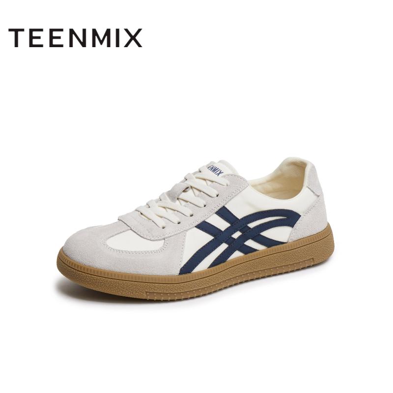 天美意男鞋正品运动鞋百搭板鞋平底透气男德训鞋2025夏款AG991BM5