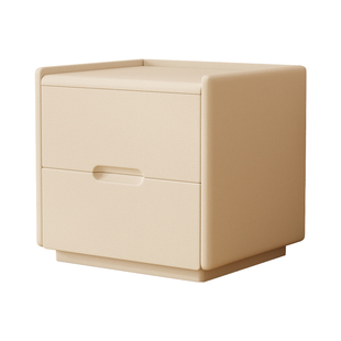 奶油风实木床头柜家用卧室2026新款轻奢高级感小柜子床边收纳柜子