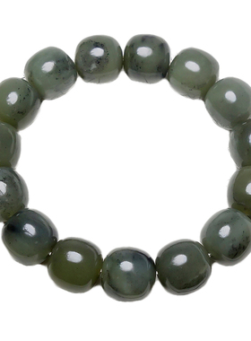 天然新疆和田玉青花油润手串