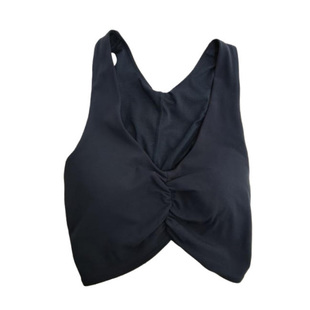 代Lululemon Ribbed Nulu Asymmetrical Yg/Ruched瑜伽运动文胸合