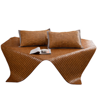 麻将凉席竹席夏季1.5米折叠席碳化竹块1.8米单双人1.2m夏天床席子