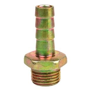 宝塔外丝直通管接头铁镀彩水气尼龙管油管外牙咀插管公制螺纹接头